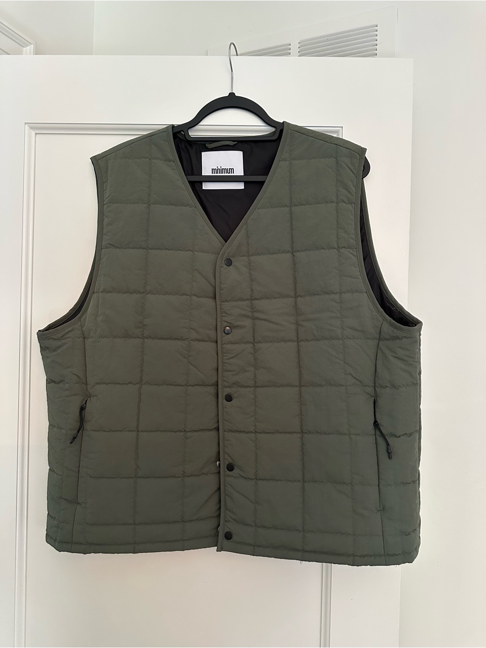 Minimum oversized quilted vest army green size xxl